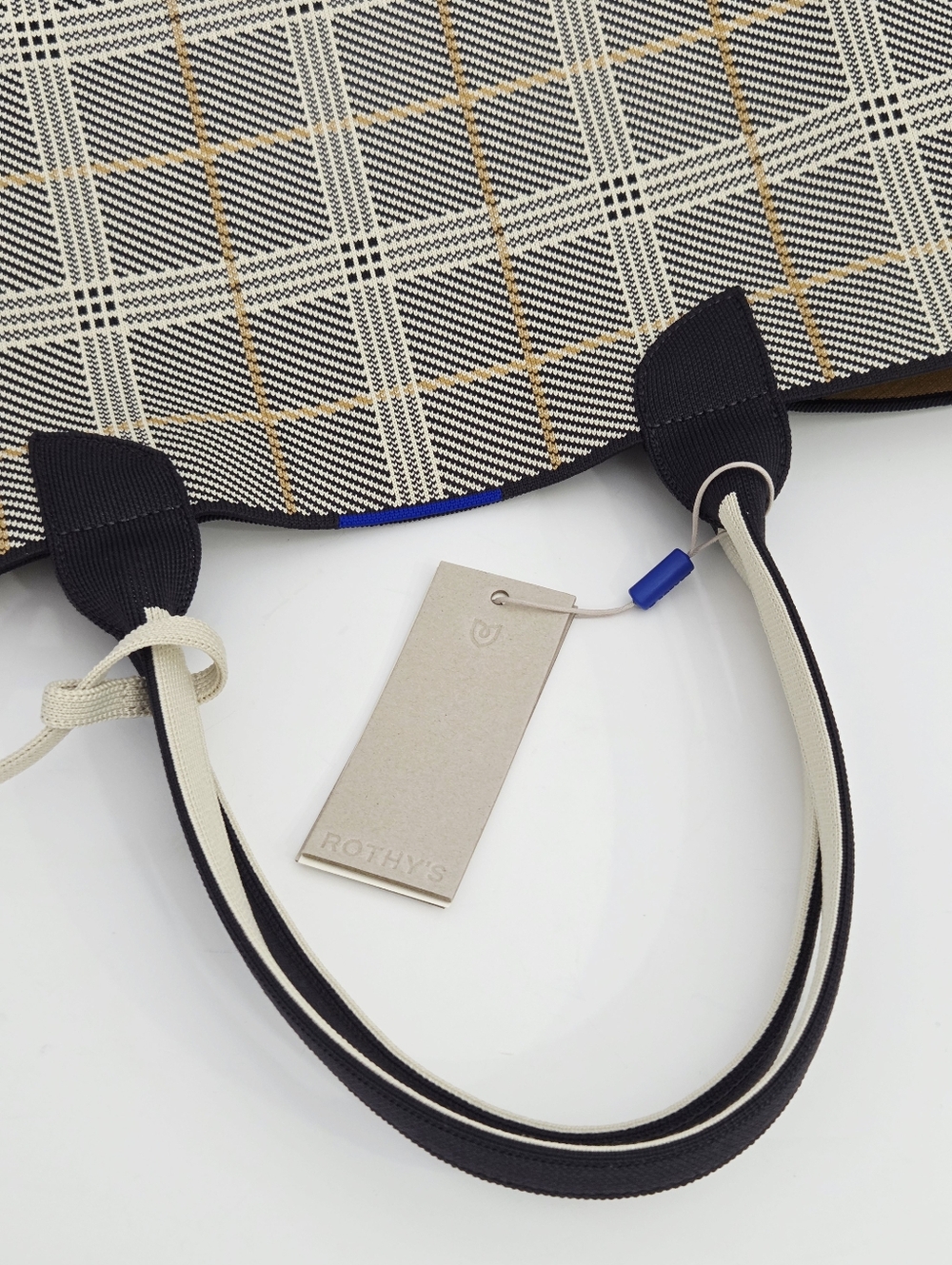 NWT ROTHY'S THE LIGHTWEIGHT TOTE BAG IN GLEN PLAID - Picture 3 of 6